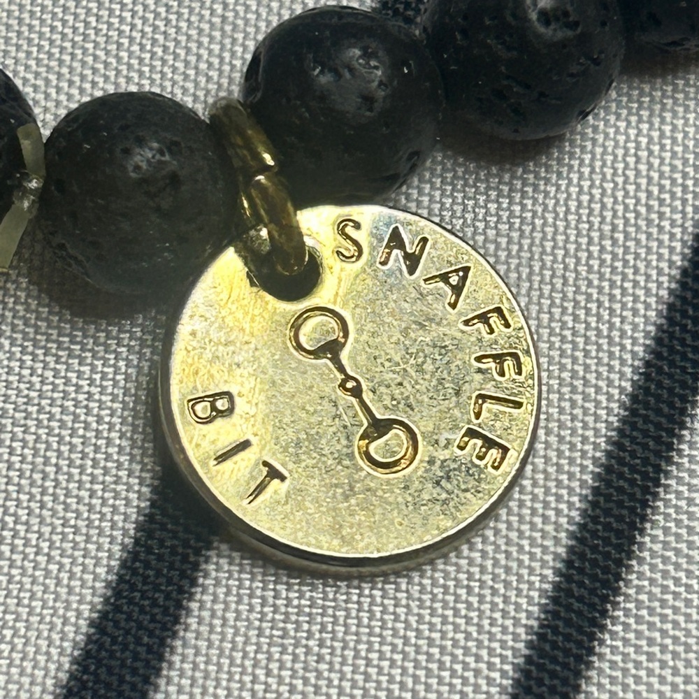 Snaffle Bit Lava Rock Bracelet - image 4